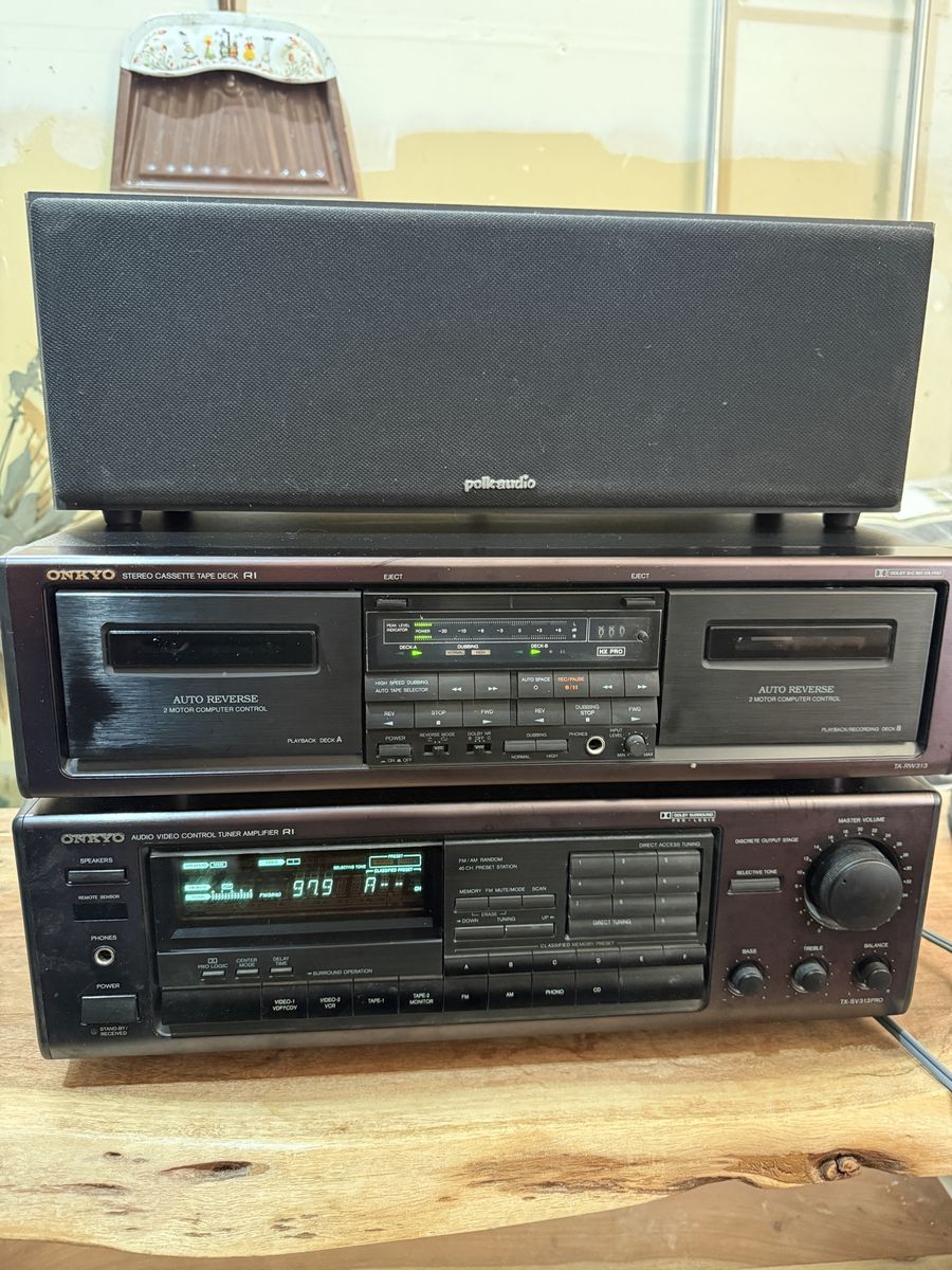 Vintage Onkyo Stereo System + Polk Audio Speaker