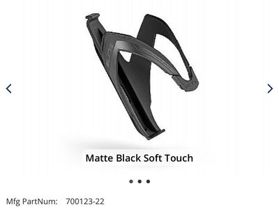 Elite Custom Race Water Bottle Cages (2) - Matte Black Soft Touch
