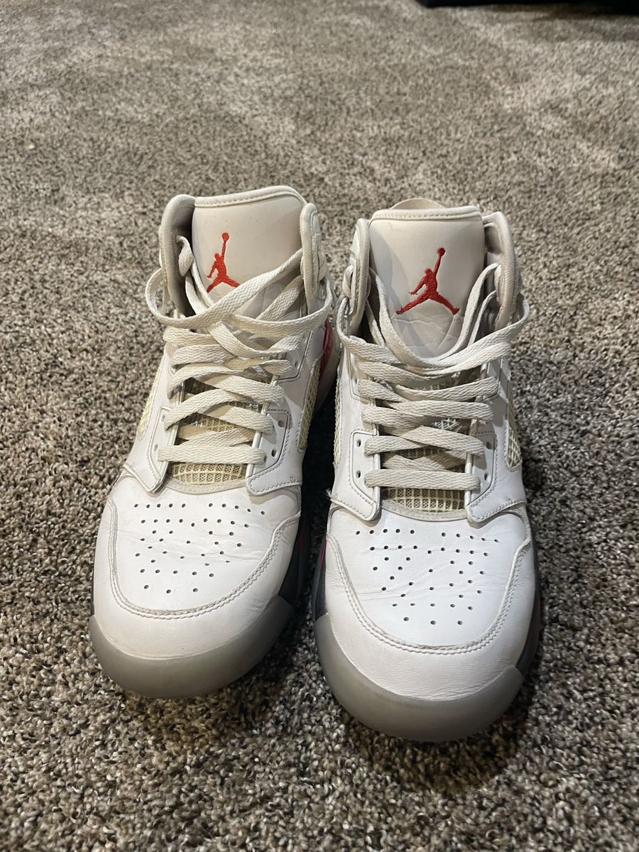 Jordan Mars 270 High-Top Basketball Sneakers - White Red Black - Size 11.5