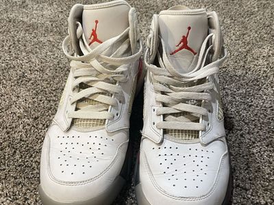 Jordan Mars 270 High-Top Basketball Sneakers - White Red Black - Size 11.5