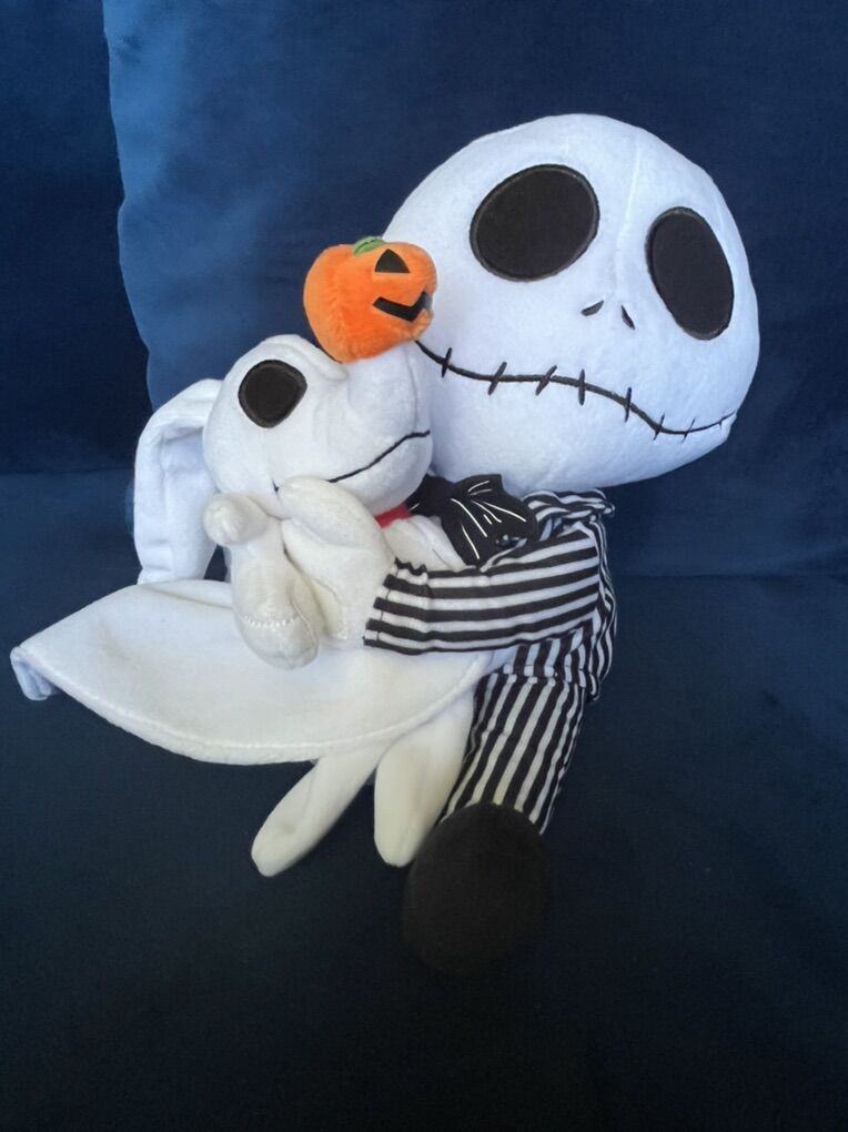 Disney Nightmare Before Xmas Jack & Zero Plush Set