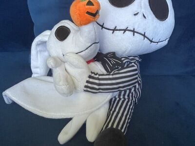 Disney Nightmare Before Xmas Jack & Zero Plush Set
