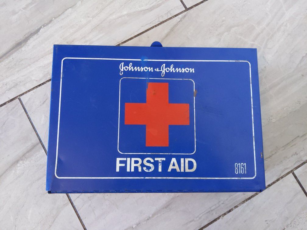 Vintage Johnson & Johnson First Aid Kit Decor