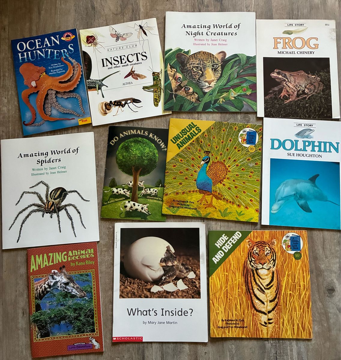 Lot of 11, Vintage Children's Animal & Nature Softcover Books Educational Non-Fiction