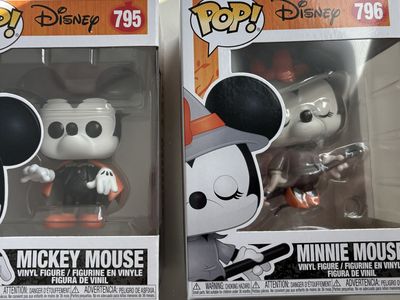 Funko Pop! Disney #795 Vampire Mickey Mouse & #796 Witch Minnie Mouse Halloween Set New Unopened Boxes