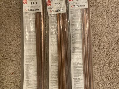 TurboTorch Silverflow SF-1 Lead-Free Brazing Rods - 2-15% Silver Solder Substitute (3-Pack)