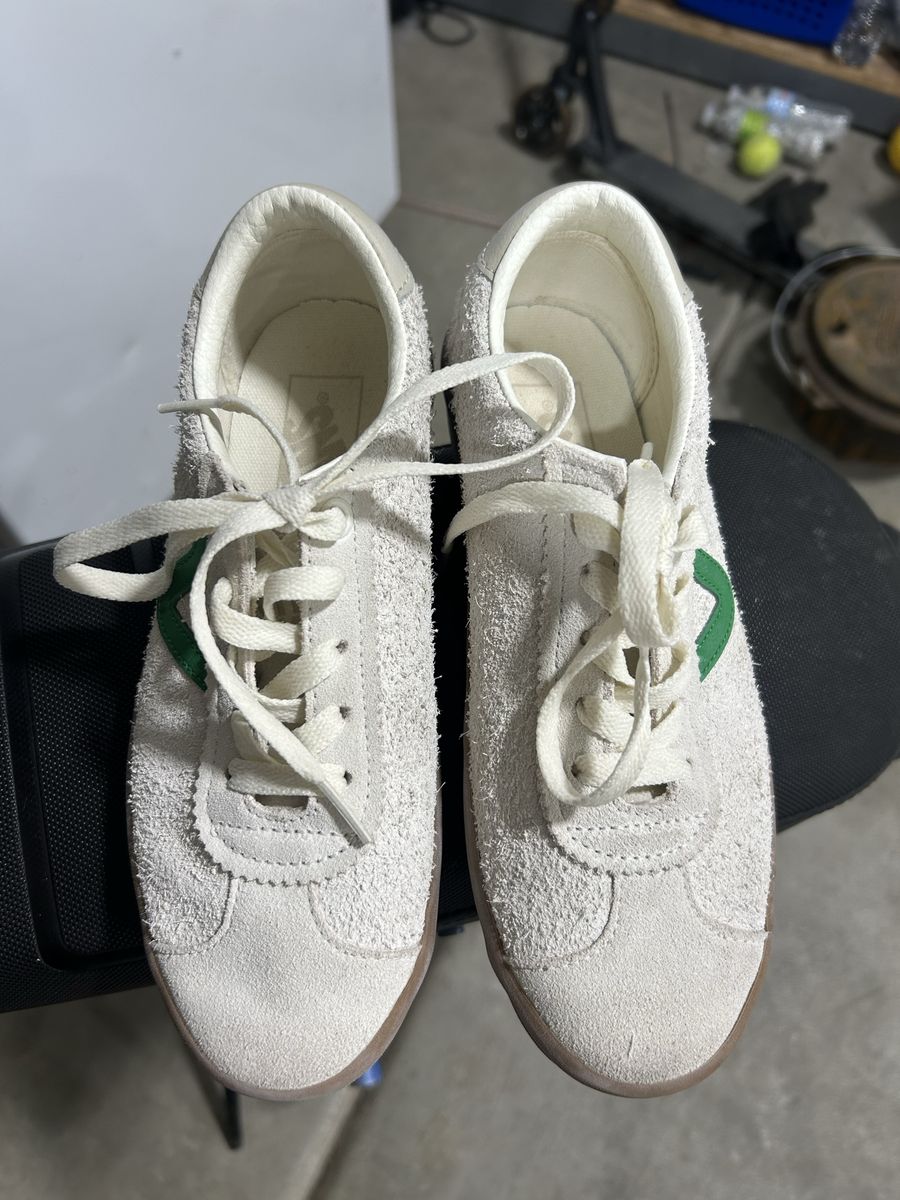 NEW Vans Marshmallow Suede green leather W 6 M 4.5