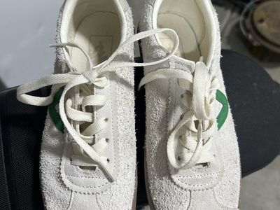 NEW Vans Marshmallow Suede green leather W 6 M 4.5