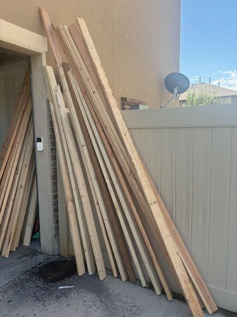 Assorted Lumber Wood Planks - 9 2x4 10' and 14 and 14 2x4 7'6" boards.