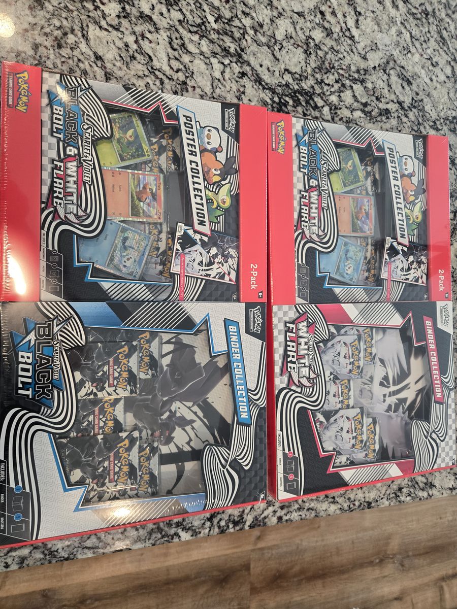 Pokemon cards black bolt and white flare