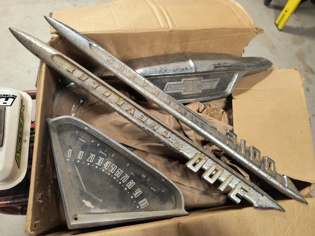 1955,56 Chev truck -Hood and fender emblems