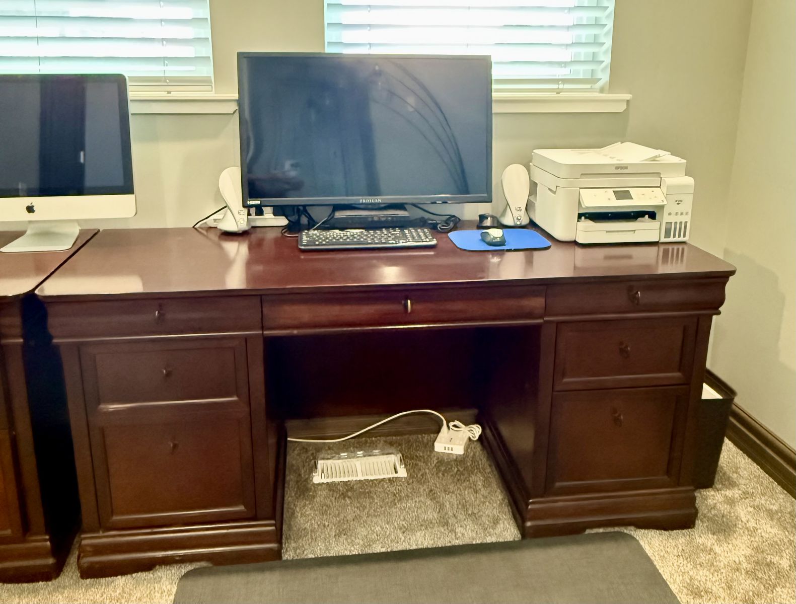Professional style desk & filing cabinet