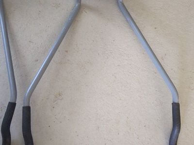Bike Wall Mount Storage Hooks / Hangers - Gray Metal with Hardware Bag
