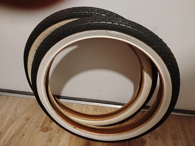 Brand new 20 inch lowrider bike whitewall tires