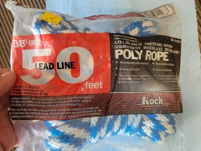 Koch Industries 3/8" (#12) x 50ft Blue/White Poly Rope Lead Line
