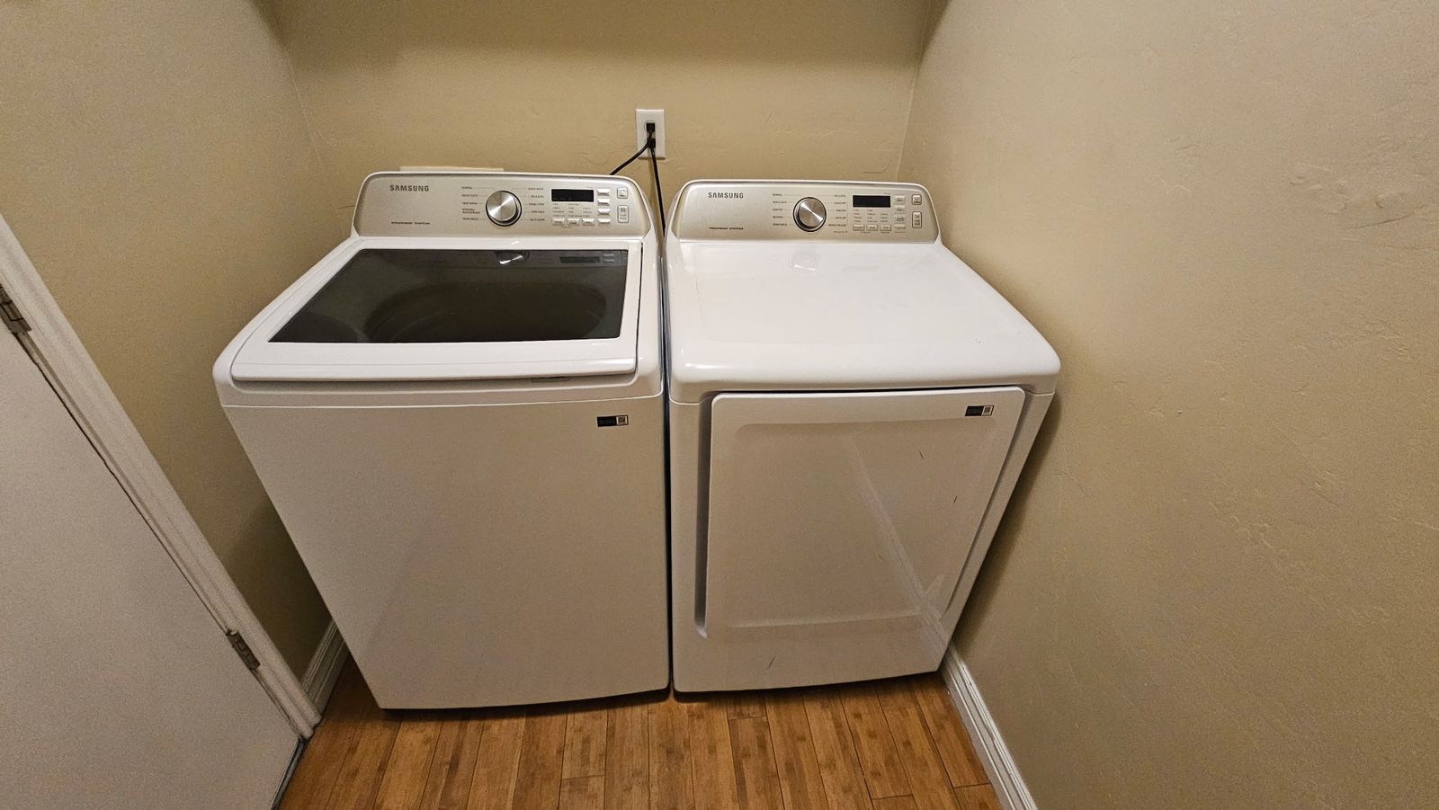 Gas dryer electric washer