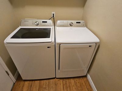 Gas dryer electric washer