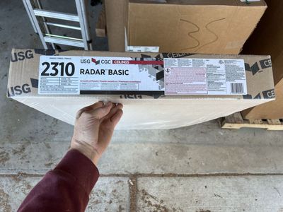 Free acoustic ceiling tiles and light