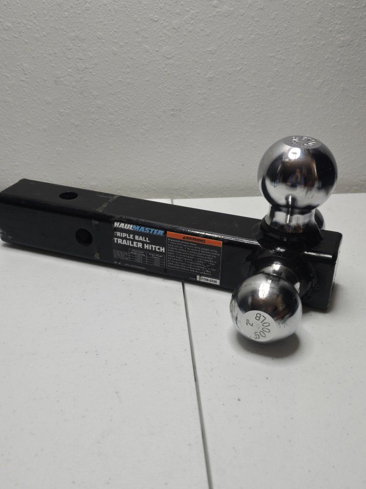 HAUL-MASTER Tri-Ball Trailer Hitch 1-7/8” 2” 2-5/16” Fits 2” Receiver