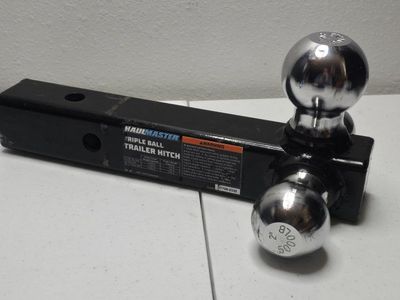HAUL-MASTER Tri-Ball Trailer Hitch 1-7/8” 2” 2-5/16” Fits 2” Receiver