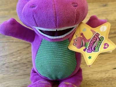 *NEW* Fisher Price Barney 8.5-Inch Plush NWT In Hand