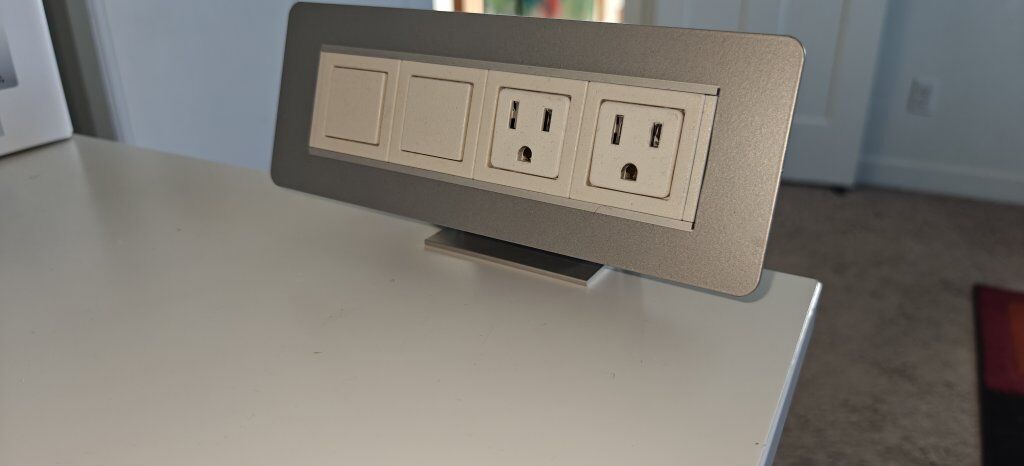 2 Outlet Desk Clamp Power Strip