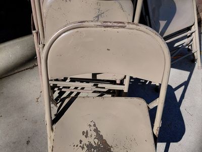 Metal folding chairs