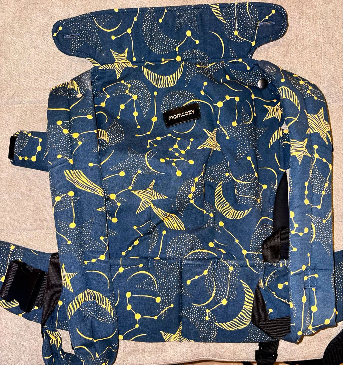 Momcozy PureHug Ergonomic Baby Carrier Blue Constellation Star Print