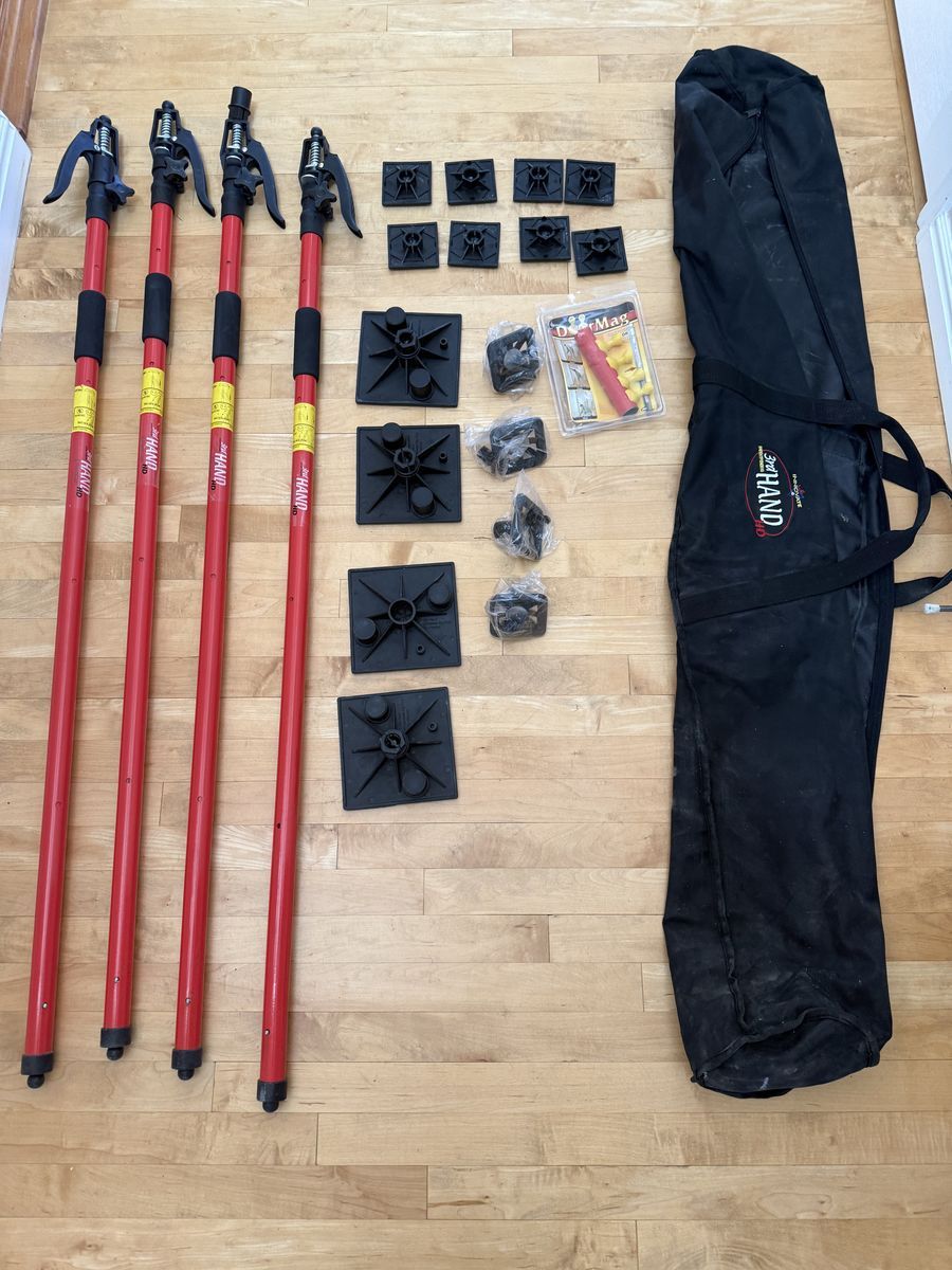 3rd Hand HD 3rd Hand Extendable Utility Pole: - 12 ft max extension height