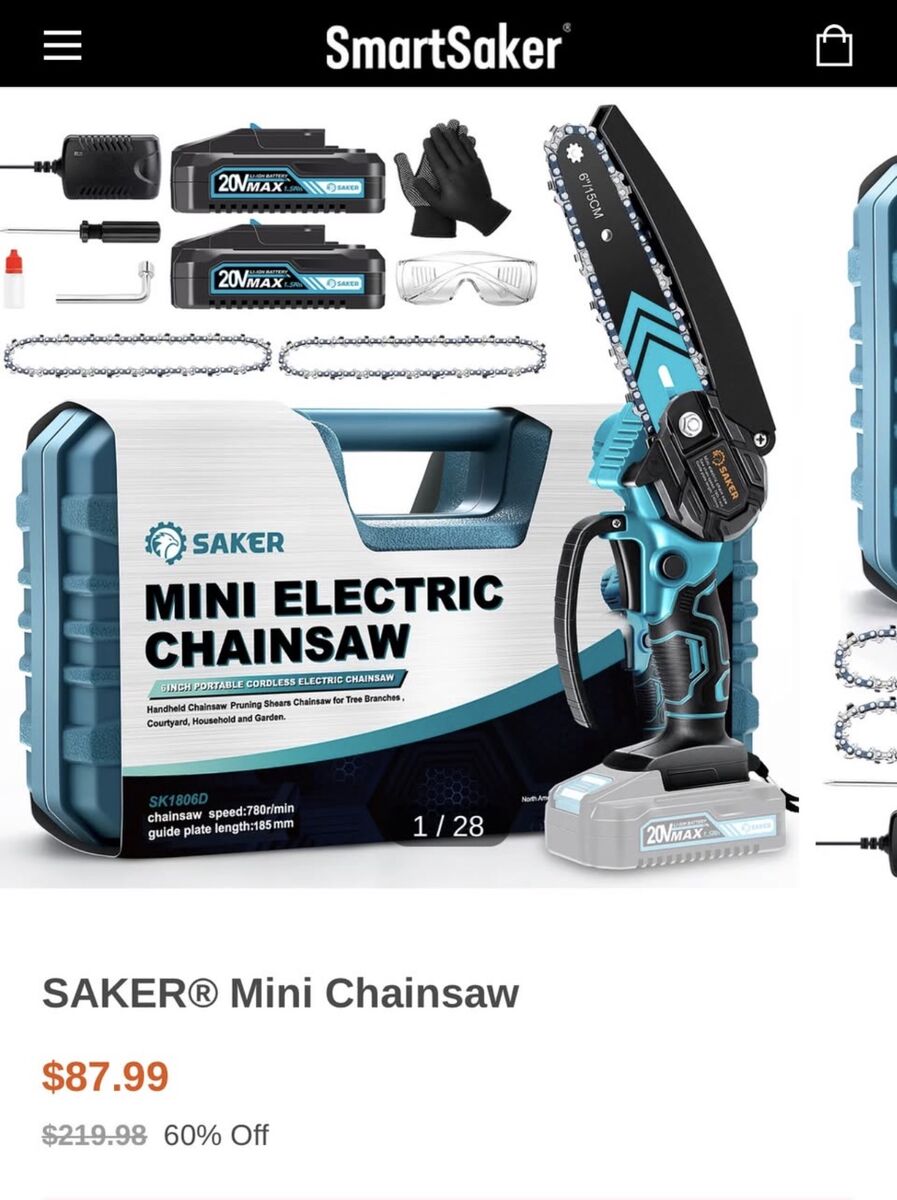 !!! Brand New SAKER Mini Electric Chainsaw – Unopened Box !!!