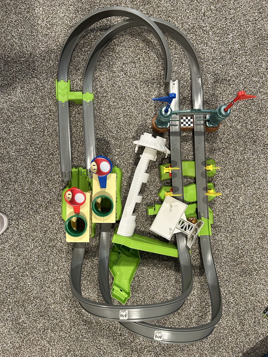 Hot Wheels Mario Kart Circuit Track Set - Used, Complete Race Experience