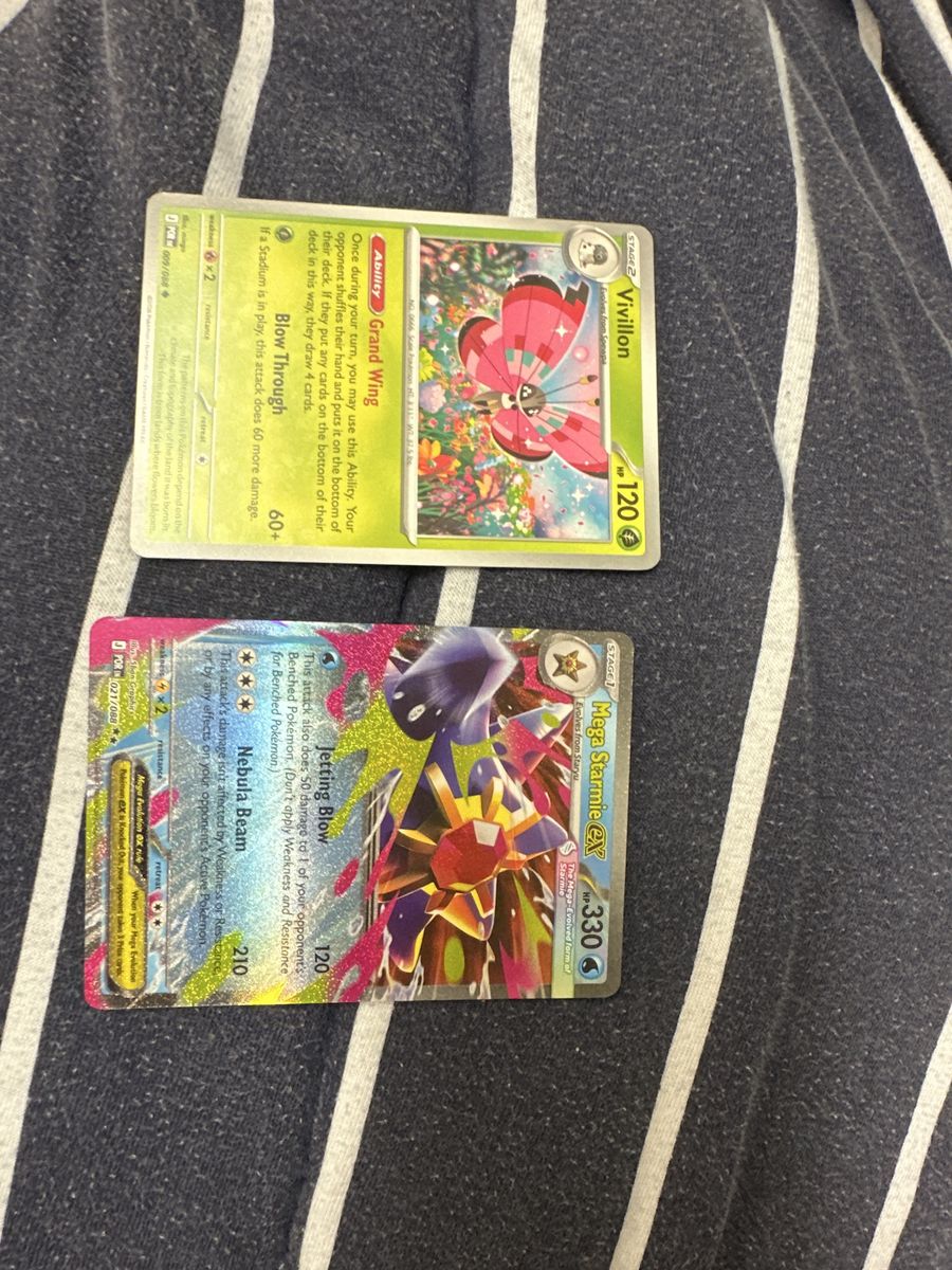 Pokemon TCG Mega Swampert EX 330 HP & Vivillon 120 HP Grand Wing Cards