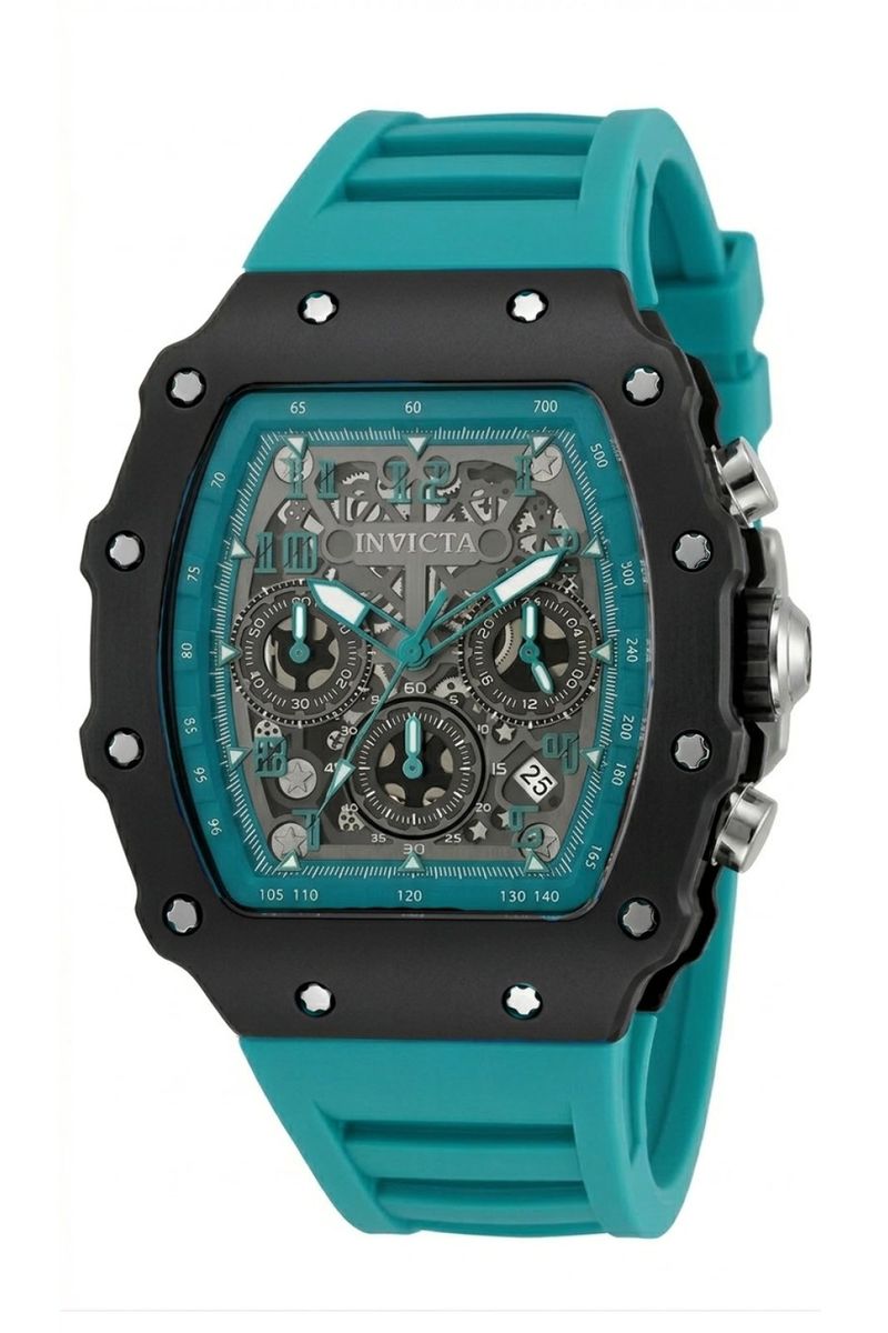 Invicta Men's Reserve Chronograph Quartz Blue Dial Watch 38662 with Turquoise Band