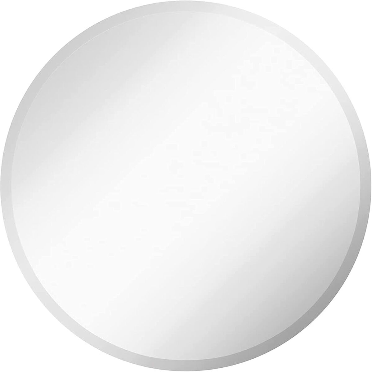 Hamilton Hills Large Round Mirror 30" Polished Glass Frameless Mirror