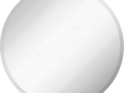 Hamilton Hills Large Round Mirror 30" Polished Glass Frameless Mirror