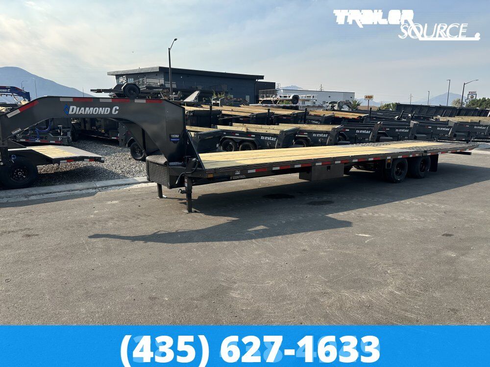 8.5x35 Diamond C FMAX-HDT 210 Gooseneck Hydraulic Dovetail Equipment Trailer -  25K GVWR -