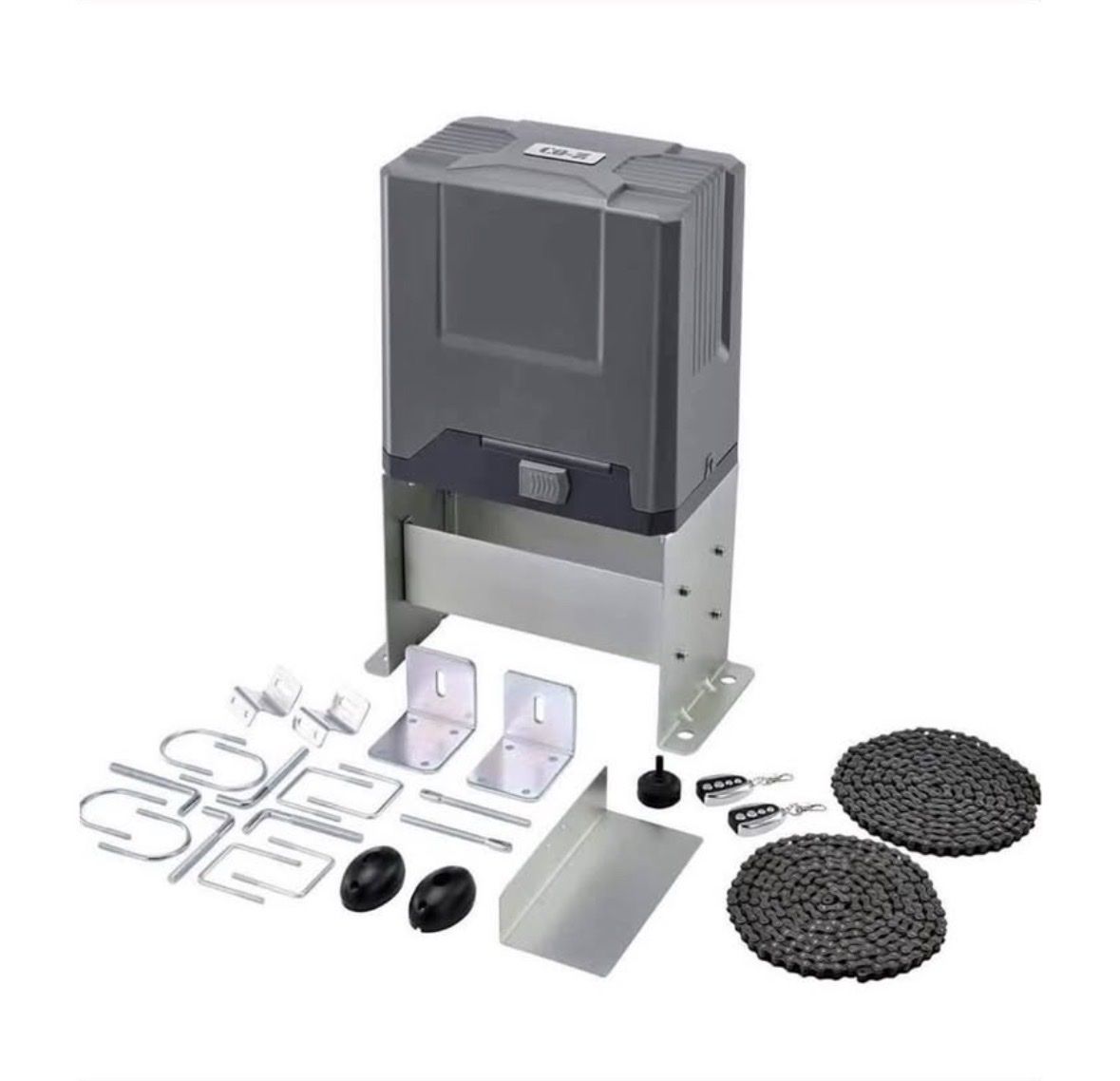 Sliding Gate Opener with 2 Remote Controls, Electric Rolling Driveway Fence Slide Gate Motor
