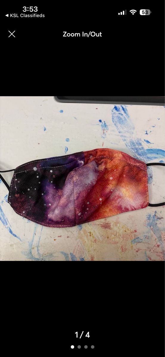 Galaxy Print Reusable Cloth Adult Face Mask with Adjustable Ear Loops