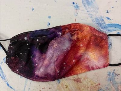 Galaxy Print Reusable Cloth Adult Face Mask with Adjustable Ear Loops