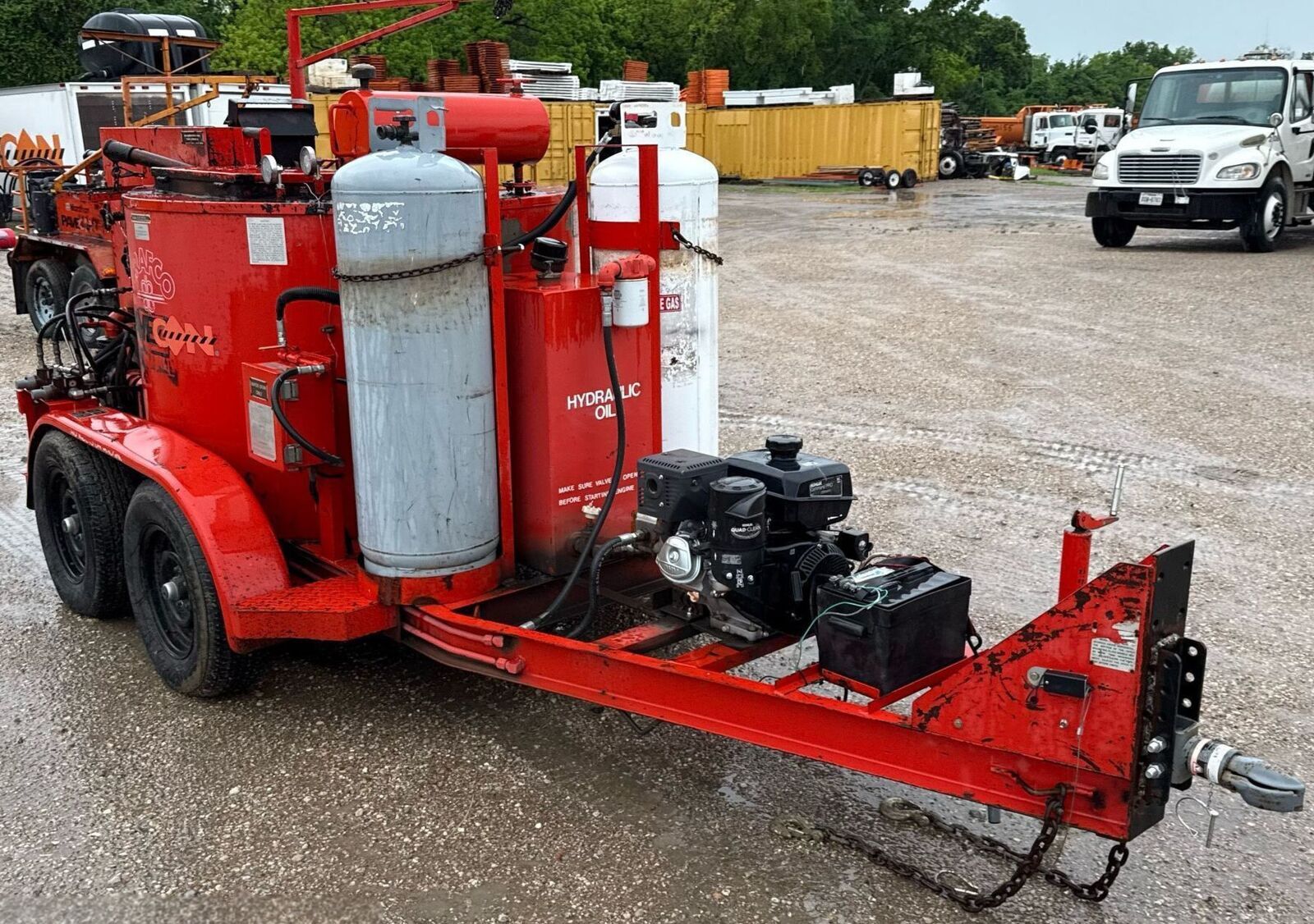 Crafco E-Z Pour Melter Applicator Asphalt Crack Sealer Pavement Maintenance Road Repair Hot Filler Joint Sealant Kettle Highway