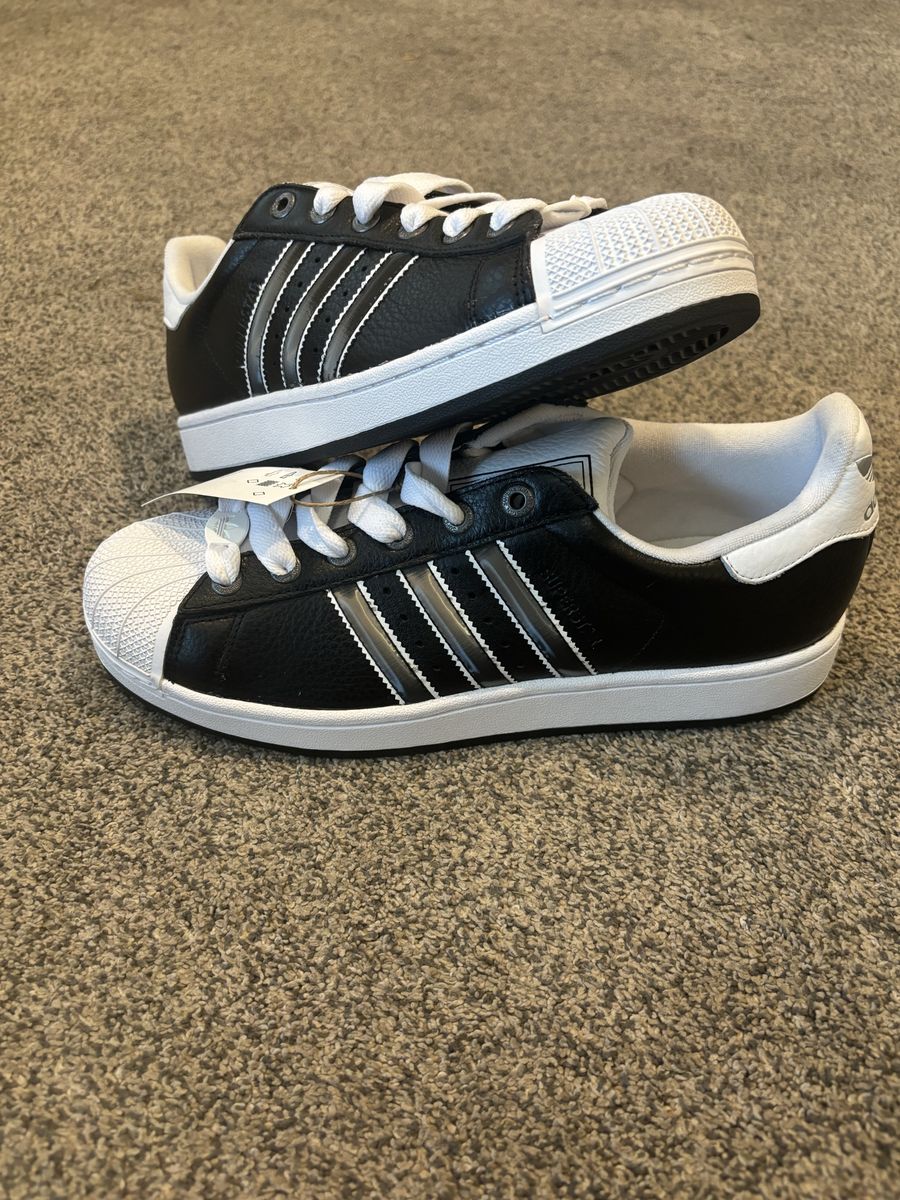 adidas Superstar II Core Black Matte Silver Cloud White Size 11.5 JQ3209