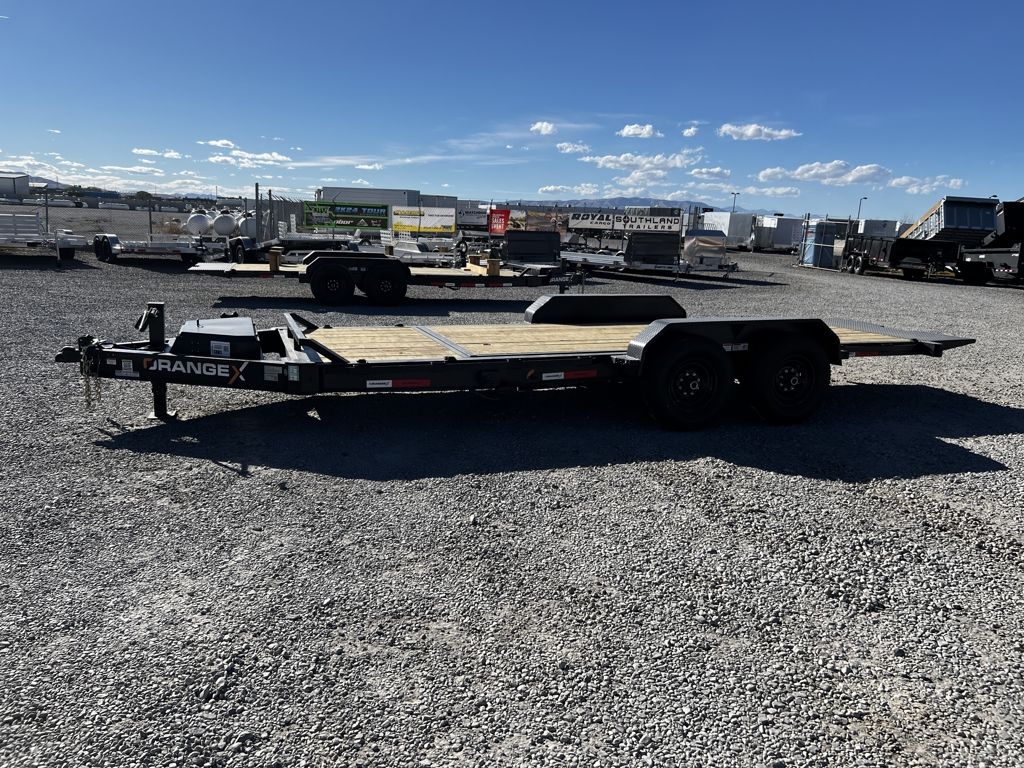 2026 RawMaxx 7x20 OrangeX Gravity I-Beam Tilt Equipment Trailer