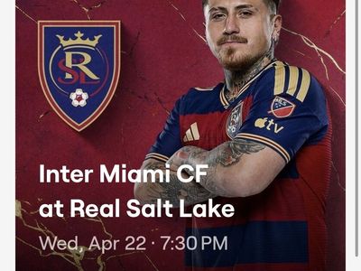 2 Tix Inter Miami CF at Real Salt Lake On April 22