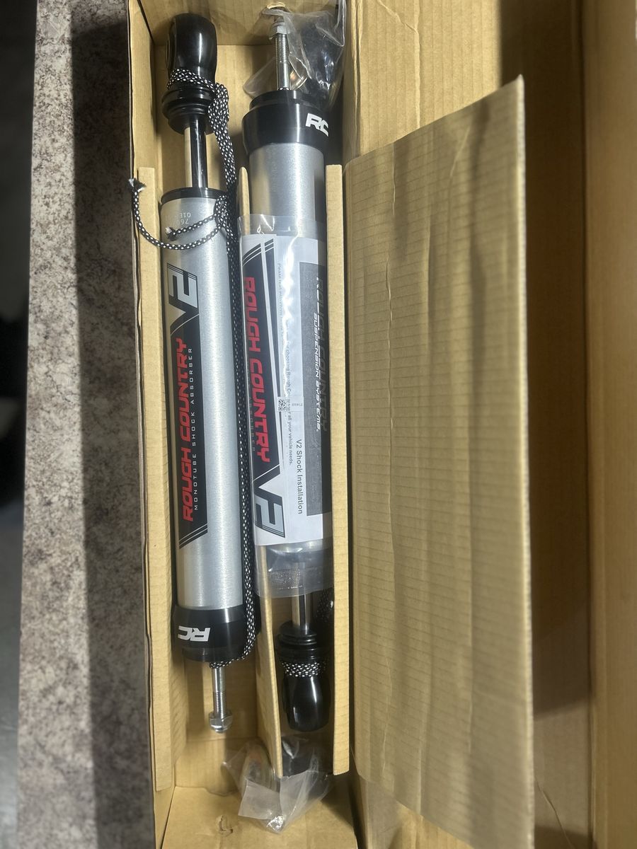 Rough Country V2 Monotube front and rear shock set