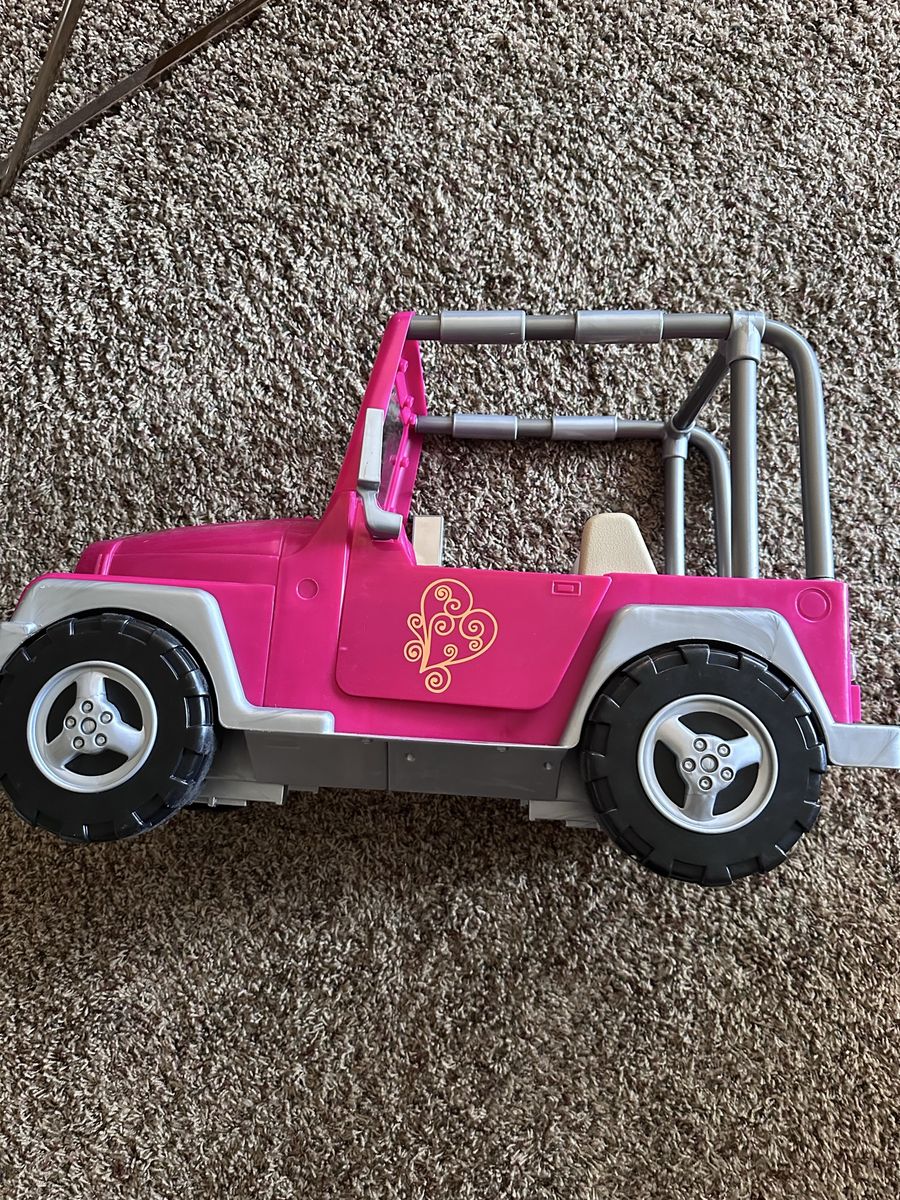 American Girl Pink 4x4 Off-Road Jeep Toy Vehicle for 18-Inch Dolls
