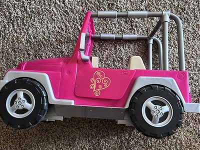 American Girl Pink 4x4 Off-Road Jeep Toy Vehicle for 18-Inch Dolls