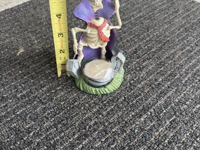 Spooky Skeleton Bobblehead Candle Holder Halloween Decor 6 Inch