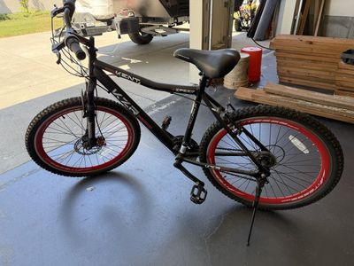 FREE Bike. Kent KZ2600 KZR Mountain Bike - Black/Red, All-Aluminum Frame, 26-inch Wheels