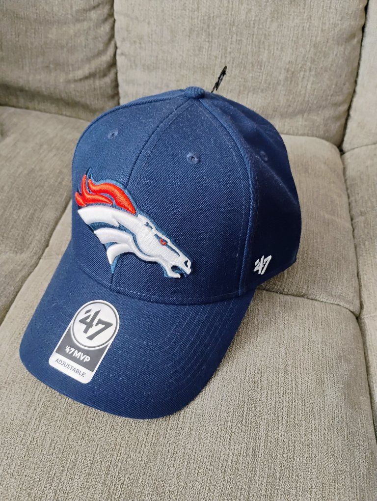 47 Brand Denver Broncos '47 MVP Adjustable Baseball Cap - Blue, Embroidered Logo