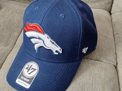 47 Brand Denver Broncos '47 MVP Adjustable Baseball Cap - Blue, Embroidered Logo